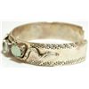 Image 3 : Zuni Opal Sterling Silver Snake Cuff Bracelet - Effie Calavaza