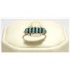 Image 1 : Zuni Turquoise Sterling Silver Women's Ring - Roland Quam
