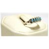 Image 2 : Zuni Turquoise Sterling Silver Women's Ring - Roland Quam