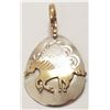 Navajo 12k Gold Fill over Sterling Silver Running Horse Pendant - Rogers Jones