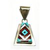 Image 1 : Zuni Multi-Stone Trapezoid Pendant