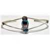 Image 1 : Zuni Multi-Stone Inlay Woman Sterling Silver Cuff Bracelet