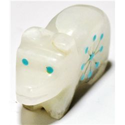 Zuni Alabaster Bear Fetish - Amanda Siutza