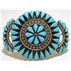 Image 1 : Zuni Turquoise Sterling Silver Cuff Bracelet - Augustine Pinto