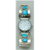 Image 1 : Zuni Turquoise Men's Watch - Effie Calavaza