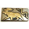 Image 1 : Navajo 12k Gold Fill over Sterling Silver Moose Money Clip - Tommy Singer