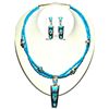 Image 1 : Zuni Turquoise Necklace & Earrings Set - Raylan & Patty Edaakie