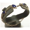 Image 1 : Navajo Lapis Lazuli Sterling Silver Turtle Link Bracelet - Vernon Waikaniwa