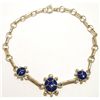 Image 2 : Navajo Lapis Lazuli Sterling Silver Turtle Link Bracelet - Vernon Waikaniwa