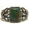 Image 1 : Old Pawn Navajo Spider Web Kingman Turquoise Sterling Silver Cuff Bracelet - Kirk Smith