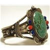 Image 2 : Old Pawn Navajo Multi-Stone Sterling Silver Cuff Bracelet - Darrell Cadman