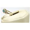 Image 3 : Zuni Turquoise Sterling Silver Women's Ring - Roland Quam