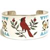 Image 1 : Zuni Multi-Stone Inlay Cardinal Sterling Silver Cuff Bracelet - Dennis & Nancy Edaakie