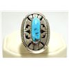 Navajo Sleeping Beauty Turquoise Sterling Silver Women's Ring - Eugene Belone