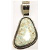 Navajo Dry Creek Turquoise Sterling Silver Pendant - Eugene Belone