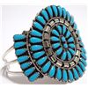 Image 2 : Navajo Turquoise Needlepoint Cluster Sterling Silver Cuff Bracelet - Juliana Williams
