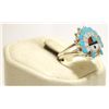 Image 2 : Zuni Multi-Stone Inlay Sun Face Sterling Silver Women's Ring - Emma Romancito