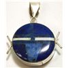 Navajo Multi-Stone Reversible Inlay Sterling Silver Pendant - Edison Yazzie