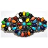 Navajo Multi-Stone Cluster Sterling Silver Hair Barrette - Juliana Williams