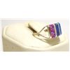 Image 2 : Zuni Multi-Color Opal Inlay Sterling Silver Women's Ring - Cheryl Siutza