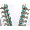 Image 3 : Zuni Turquoise Snake Squash Blossom Sterling Silver Necklace & Earrings Set - Effie Calavaza