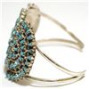 Image 3 : Zuni Turquoise Petit Point Sterling Silver Cuff Bracelet - Trudy Quetawki