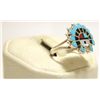 Image 2 : Zuni Multi-Stone Inlay Sun Face Sterling Silver Women's Ring - Emma Romancito