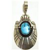Image 1 : Navajo Sleeping Beauty Turquoise Sterling Silver Pendant - Tommy Singer