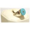 Image 2 : Zuni Turquoise Inlay Sterling Silver Women's Ring - Johnson Laweka