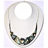 Image 1 : Zuni Multi-Stone Inlay Necklace - Marylita Boone