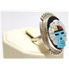 Image 2 : Zuni Multi-Stone Inlay Sun Face Sterling Silver Women's Ring - Beverly Etsate