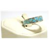 Image 2 : Zuni Turquoise Inlay Sterling Silver Men's Ring - Jim Haloo