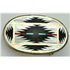 Image 1 : Zuni Multi-Stone Sterling Silver Buckle - Charlotte Dishta