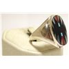 Image 2 : Zuni Multi-Stone Inlay Sterling Silver Men's Ring - Charlotte Dishta