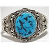 Navajo Sleeping Beauty Turquoise Sterling Silver Cuff Bracelet - Mary Ann Spencer