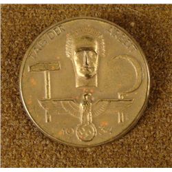 ORIGINAL NAZI TAG DER ARBEIT MEDAL 1934