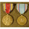 Image 1 : TWO WWII MEDALS- U.S. VICTORY AND GOOD CONDUCT