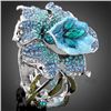 Image 1 : GT0522120052 Lovely Enamel & Crystal Floral Design Bang
