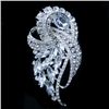 Image 1 : Lovely Vintage Style Swarovski Crystal Floral Brooch