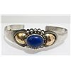 Image 1 : ET0503120178 Sterling Silver & Lapis Cuff Bracelet