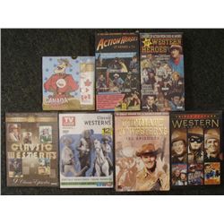 6 Western Movies & Episodes Classic TV DVDs VHS Heroes