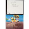Image 1 : Original Cel The Flintsones Animation Drawing Relaxing