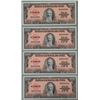 Image 1 : 4 CU Sequentially Numbered Cuban 100 Pesos Bills