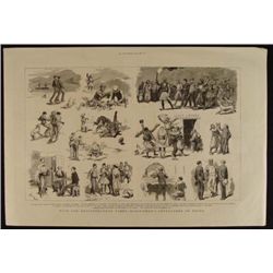 Antique English Midshipmen Print The Graphic 1880