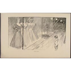 Charles Gibson Girl Orig Book Print 1896 FOOLED AGAIN