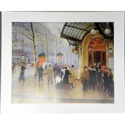 Jean Beraud Theatre Du Vaudeville French Art Print