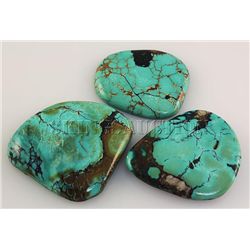 Natural Turquoise 193.35ctw Loose Gemstone 3pc Big Size