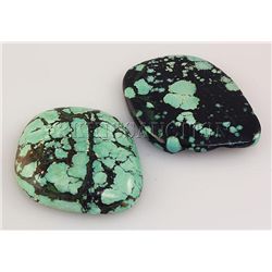 Natural Turquoise 138.73ctw Loose Gemstone 2pc Big Size