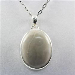 48.5ctw Creamy Agate Silver Pendant