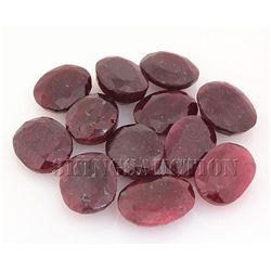 158.28ctw Faceted Loose Ruby Corrundum Gemstone 12pcs